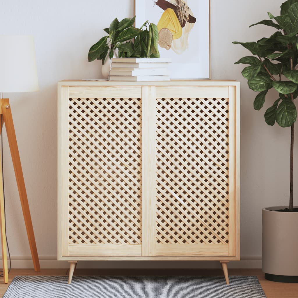 skabslåger 2 stk. 49,5x99 cm gitterdesign massivt fyrretræ