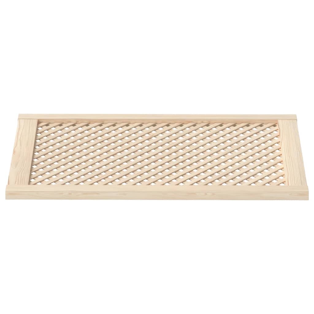 skabslåger 2 stk. 59,5x99 cm gitterdesign massivt fyrretræ