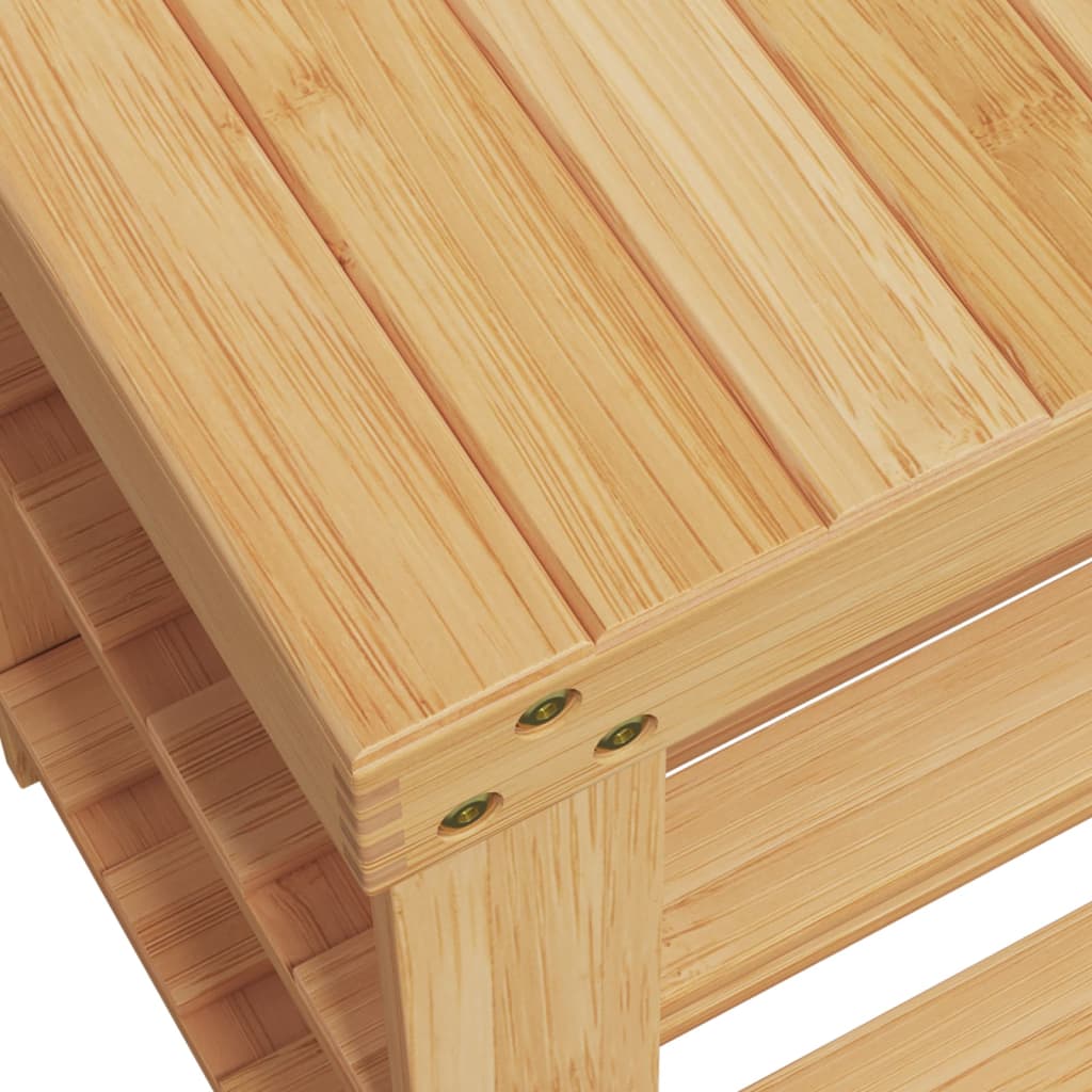 skostativ med 3 hylder 70x27,5x45 cm bambus