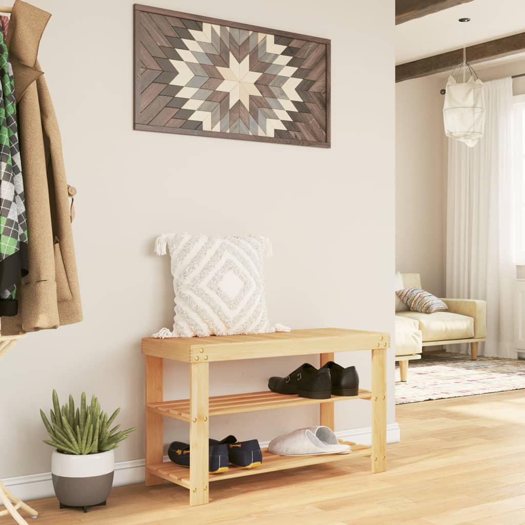 skostativ med 3 hylder 70x27,5x45 cm bambus