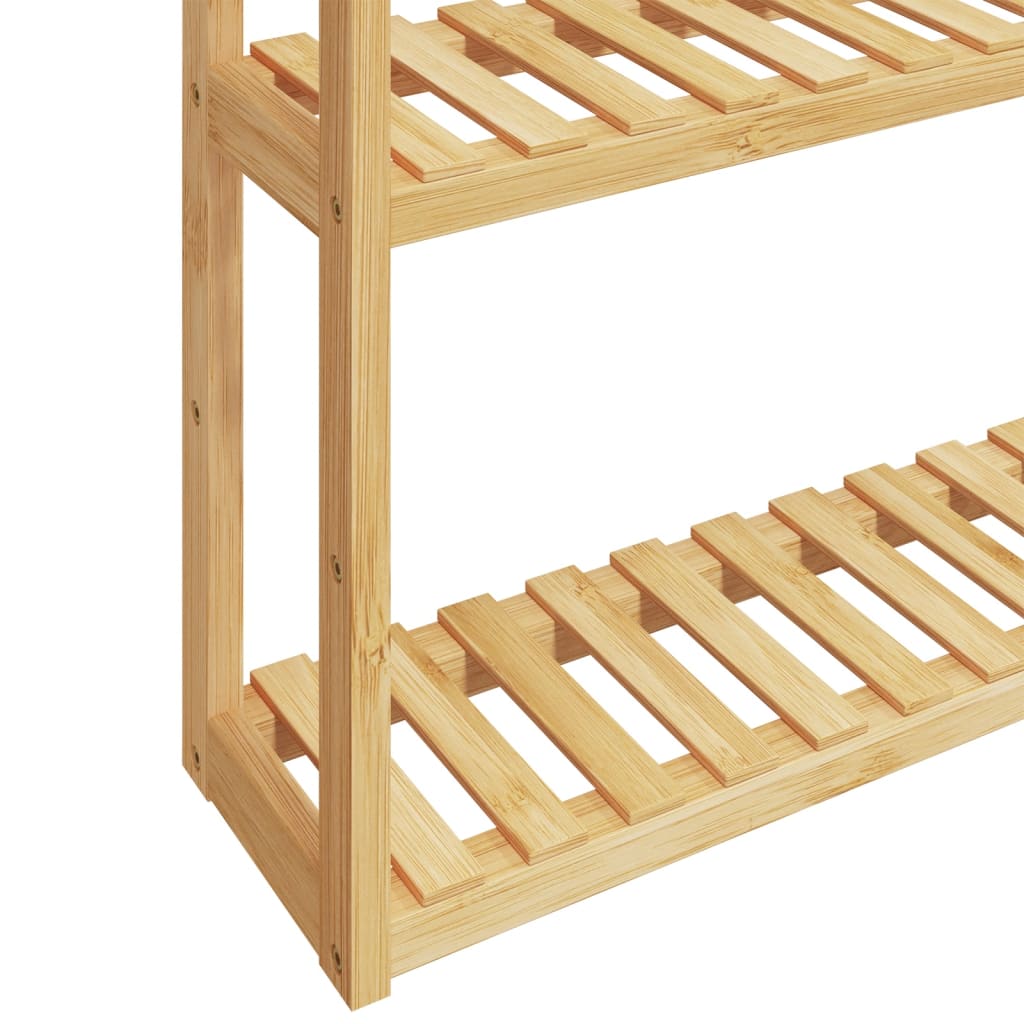 væghylde til badeværelse 3 hylder 60x15x54 cm bambus