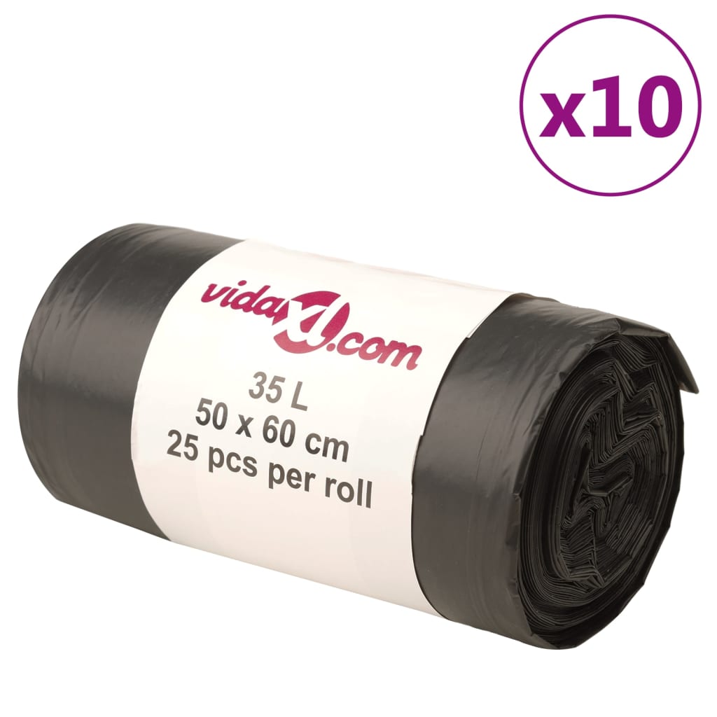 affaldsposer 250 stk. 35 l sort
