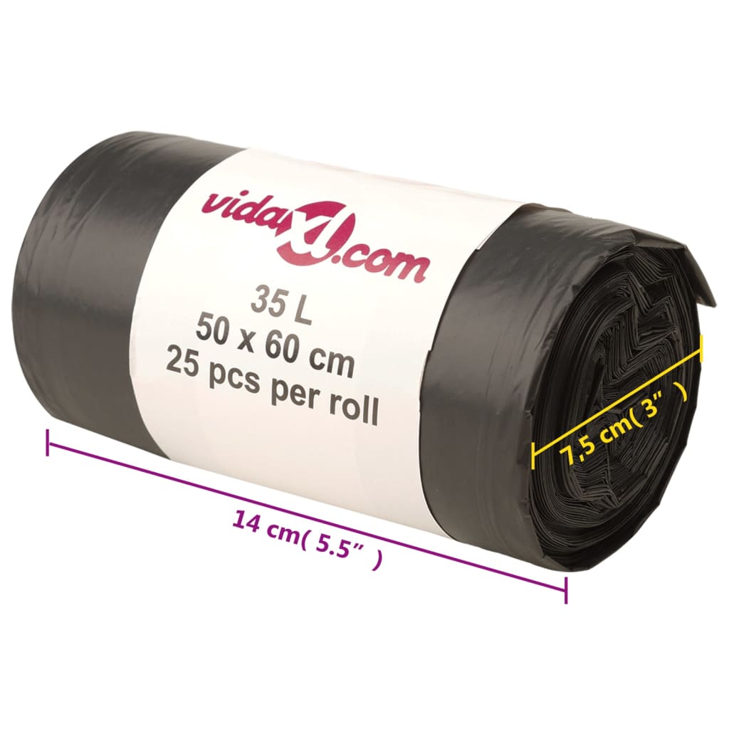affaldsposer 250 stk. 35 l sort