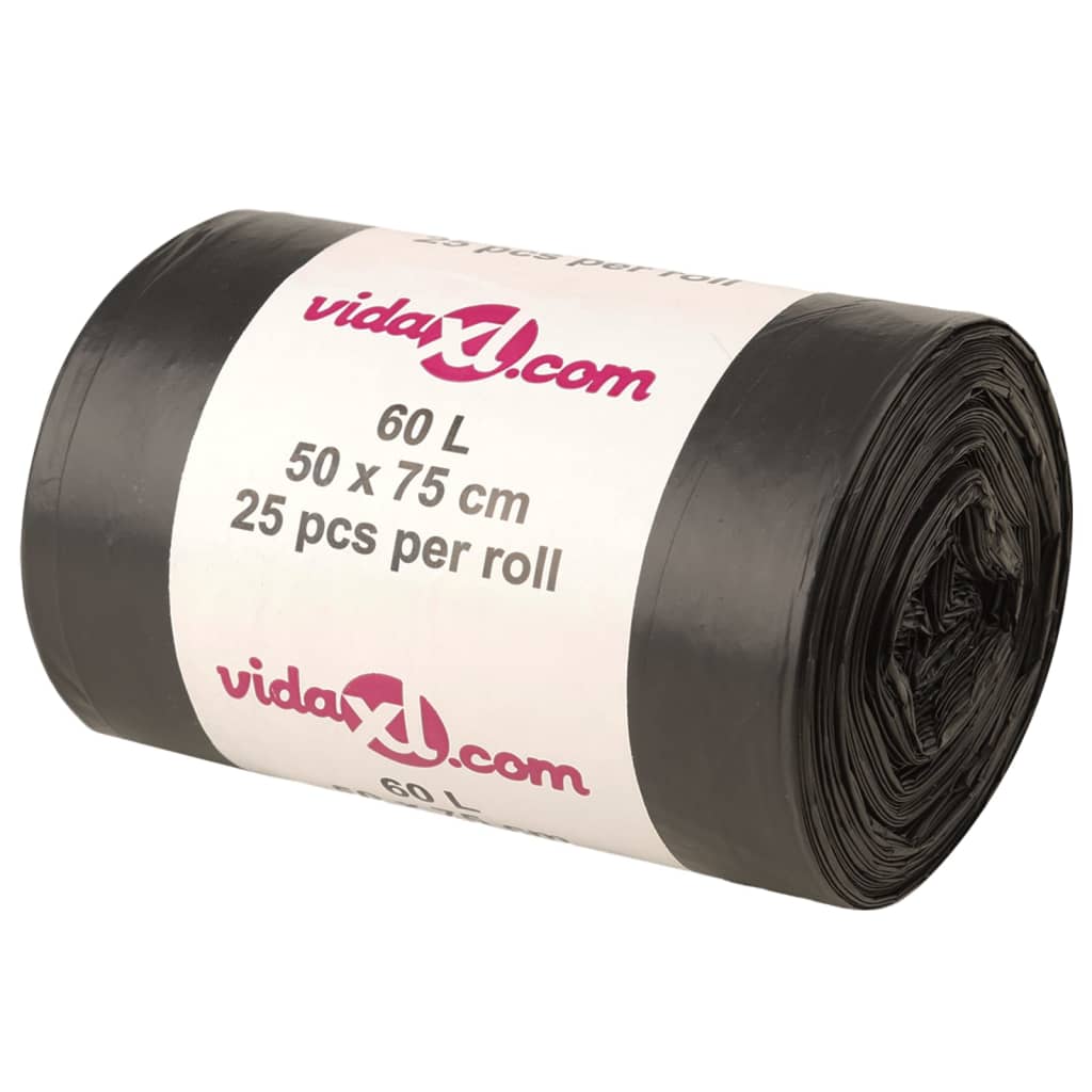 affaldsposer 250 stk. 60 l sort