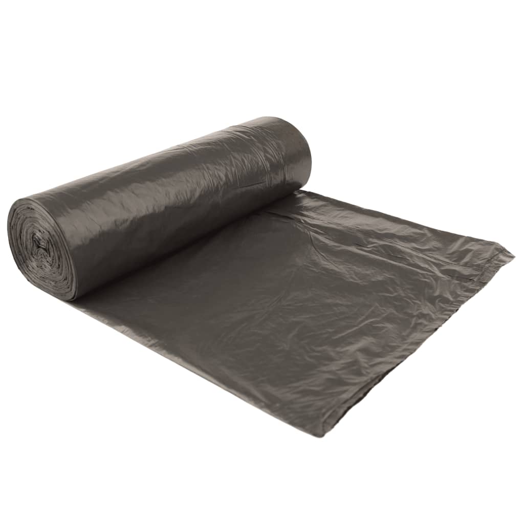 affaldsposer med lukkesnor 250 stk. 35 l sort