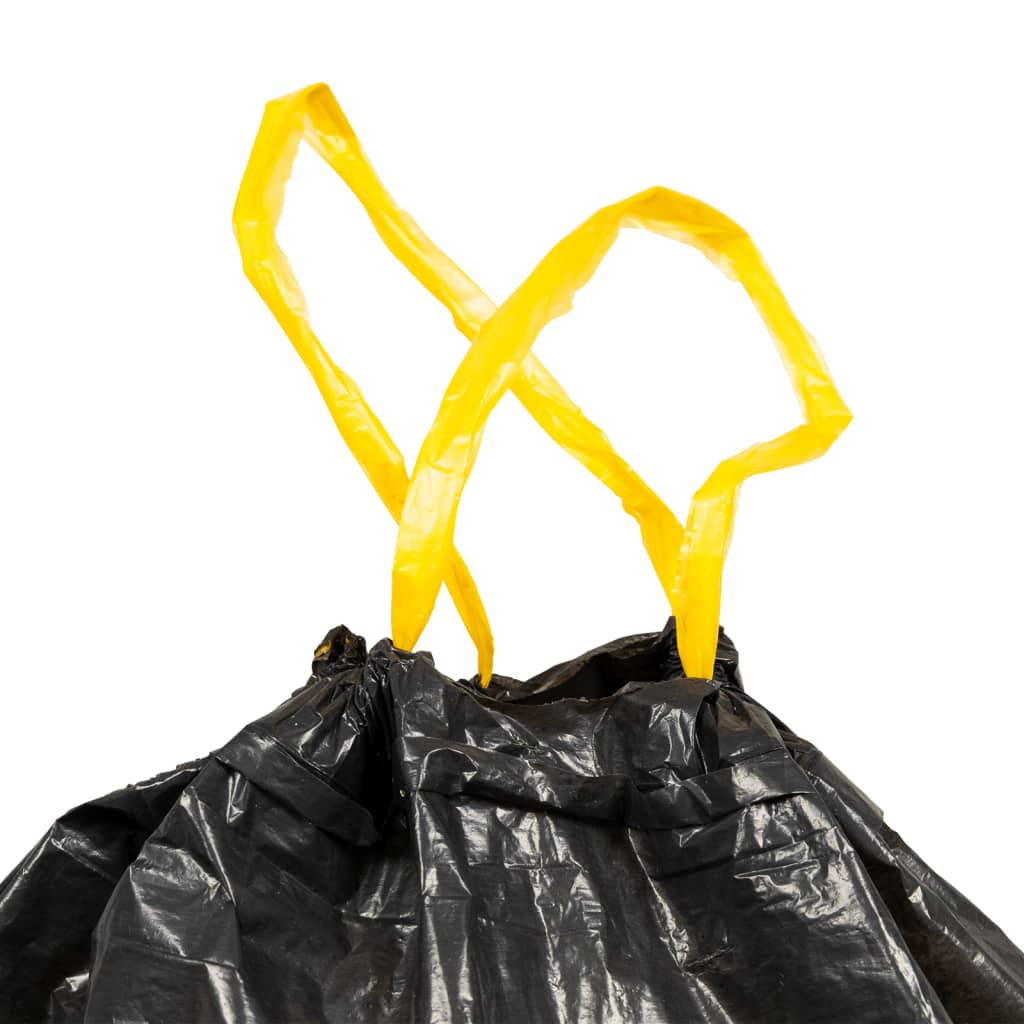 affaldsposer med lukkesnor 250 stk. 120 l sort
