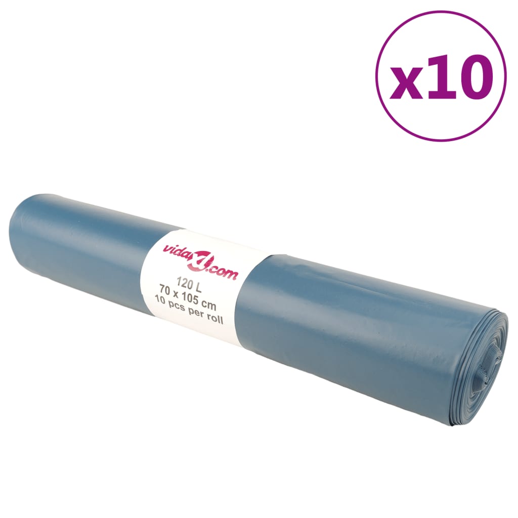 affaldsposer 100 stk. 120 l blå