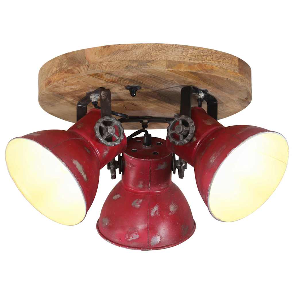 loftlampe 25 W 35x35x25 cm E27 rustik rød