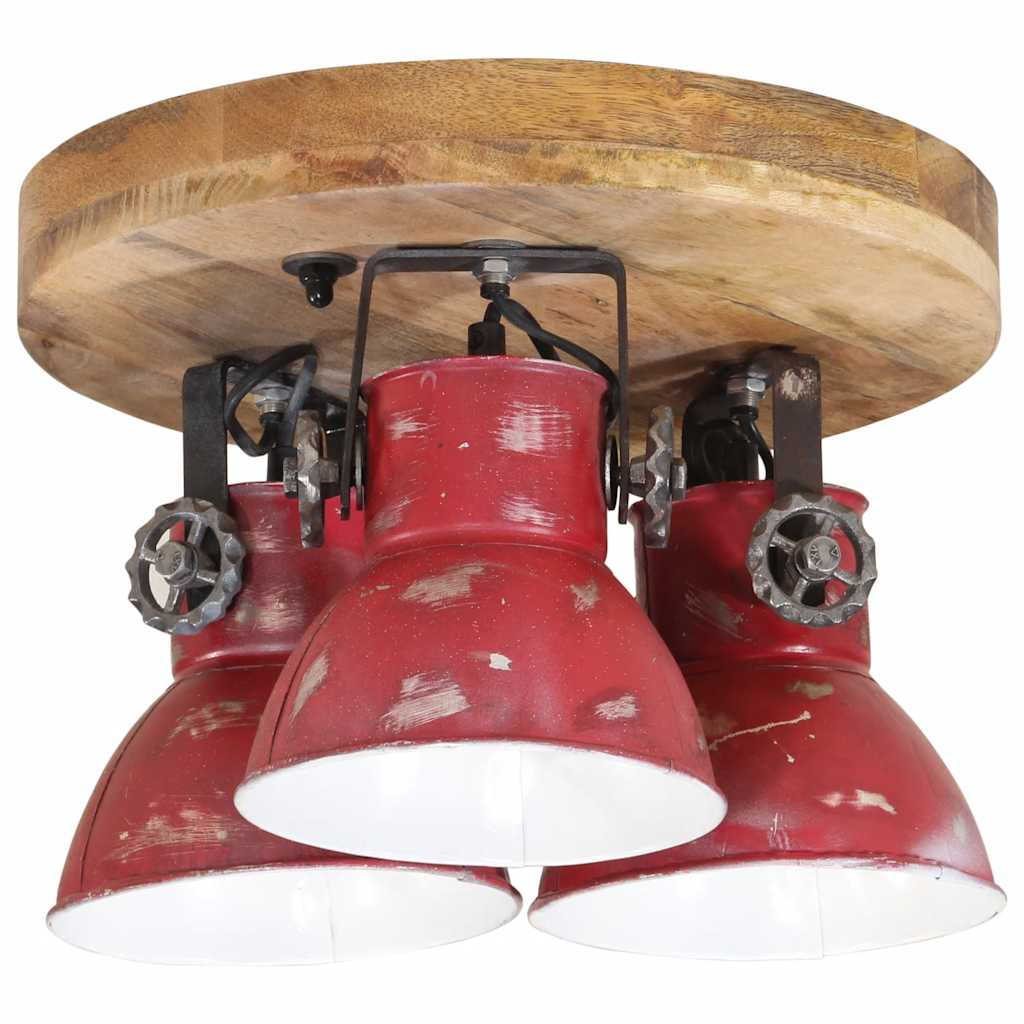 loftlampe 25 W 35x35x25 cm E27 rustik rød