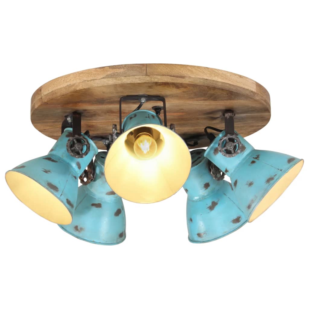 loftlampe 25 W 35x35x25 cm E27 rustik blå