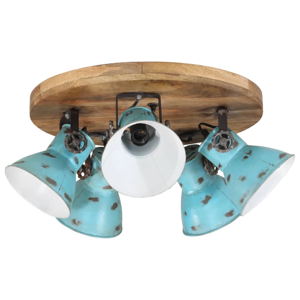 loftlampe 25 W 35x35x25 cm E27 rustik blå