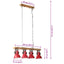 loftlampe 25 W 90x24x111 cm E27 rustik rød