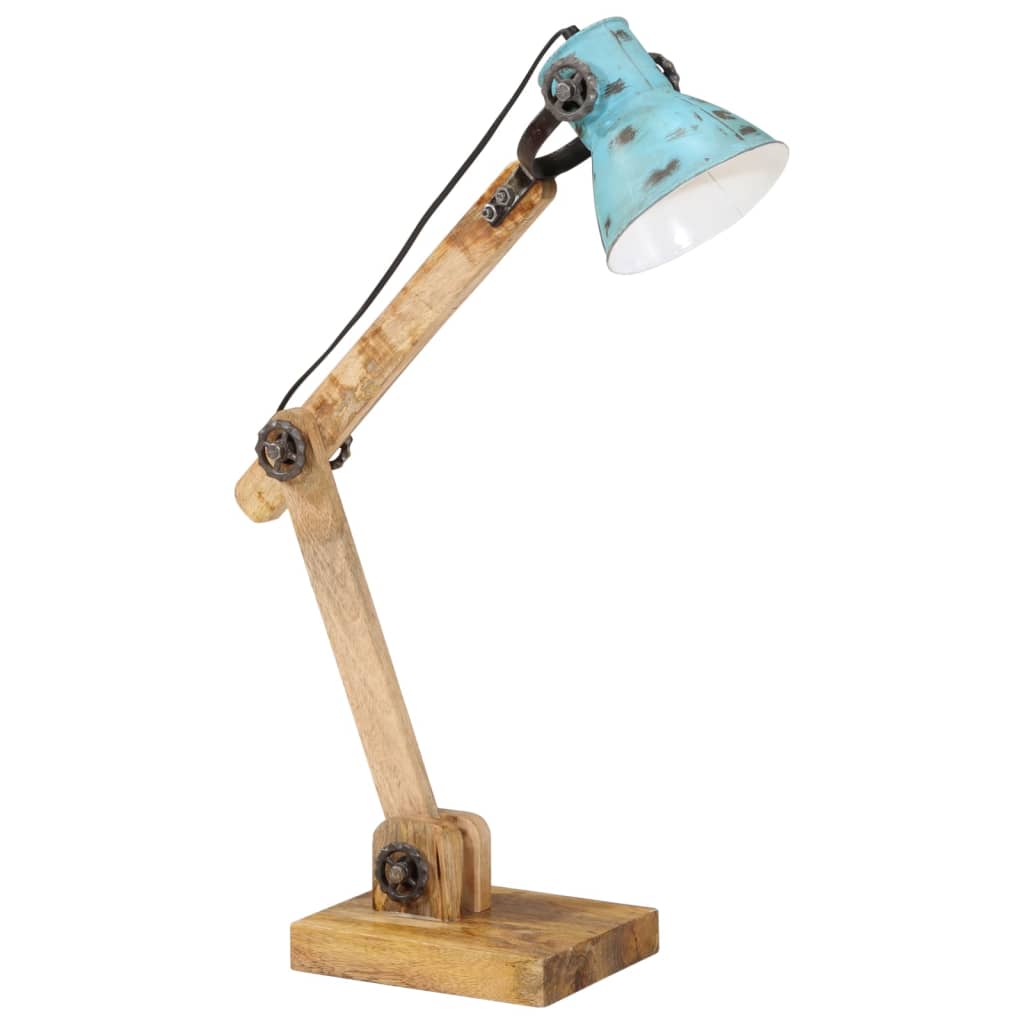 skrivebordslampe 25 W 23x18x96 cm E27 rustik blå