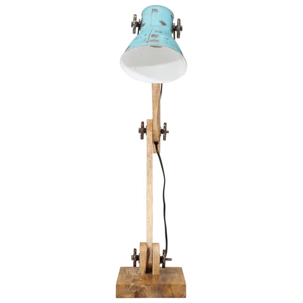 skrivebordslampe 25 W 23x18x96 cm E27 rustik blå