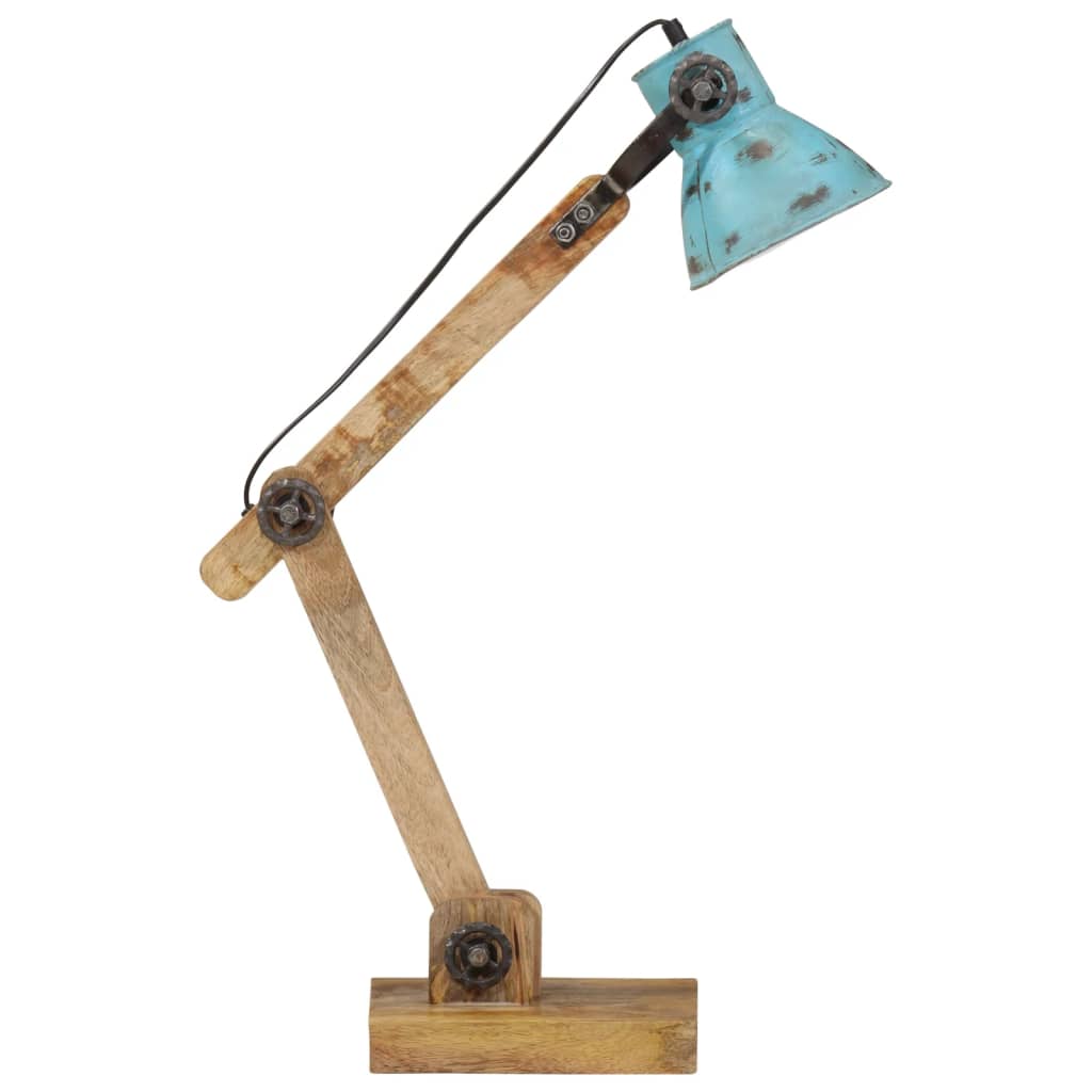 skrivebordslampe 25 W 23x18x96 cm E27 rustik blå