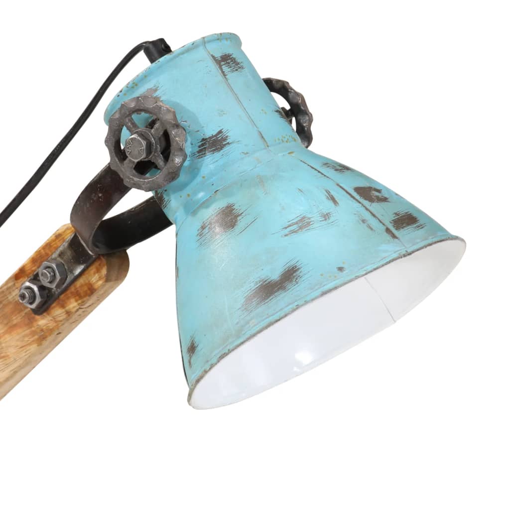 skrivebordslampe 25 W 23x18x96 cm E27 rustik blå