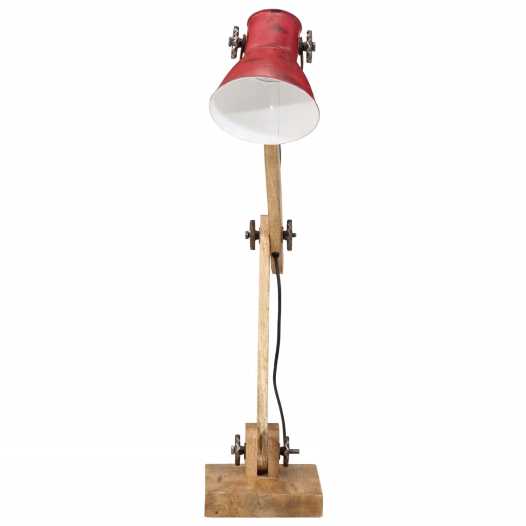 skrivebordslampe 25 W 23x18x96 cm E27 rustik rød