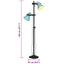 gulvlampe 25 W 25x25x90/140 cm E27 rustik blå