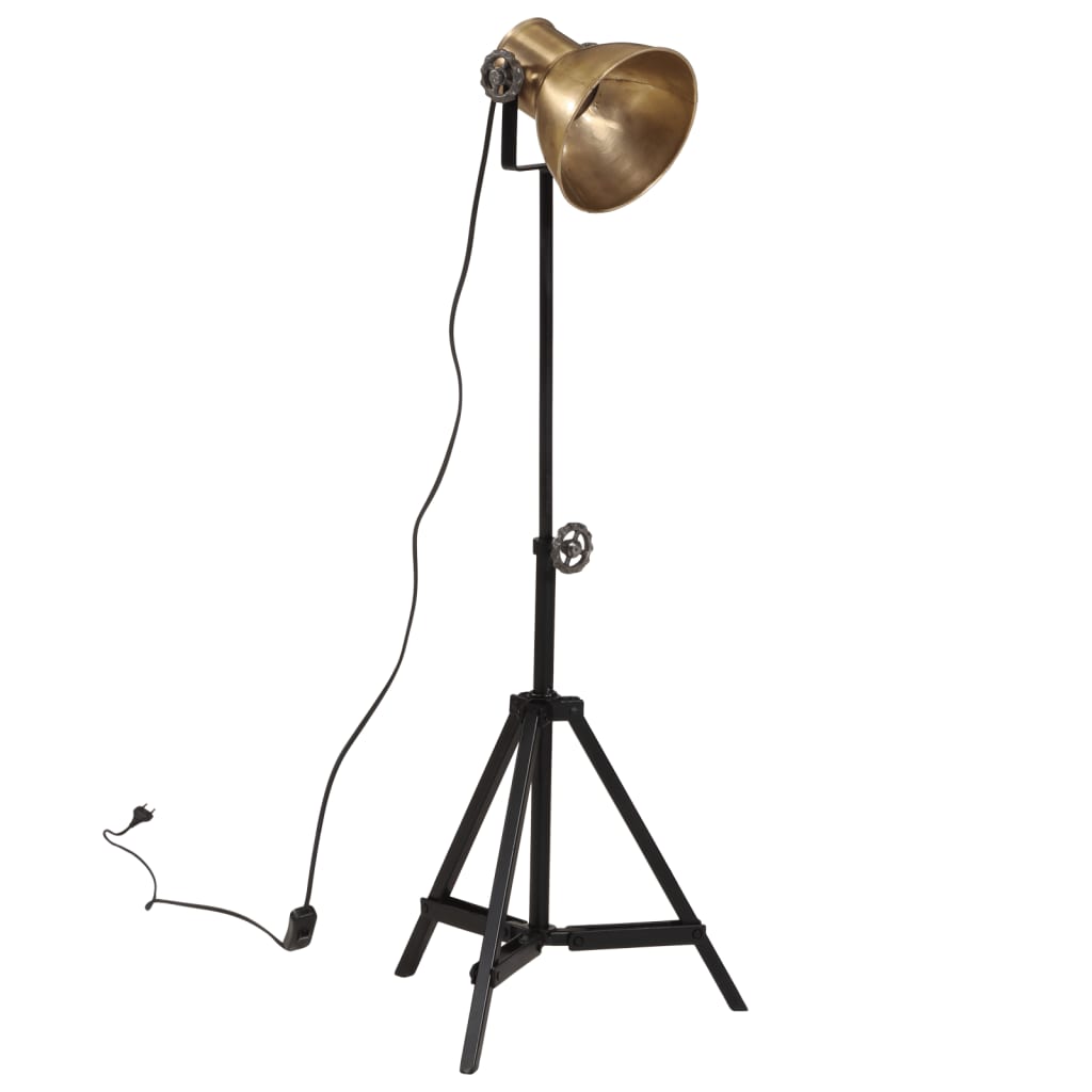 gulvlampe 35x35x65/95 cm 25 W E27 antik messingfarve