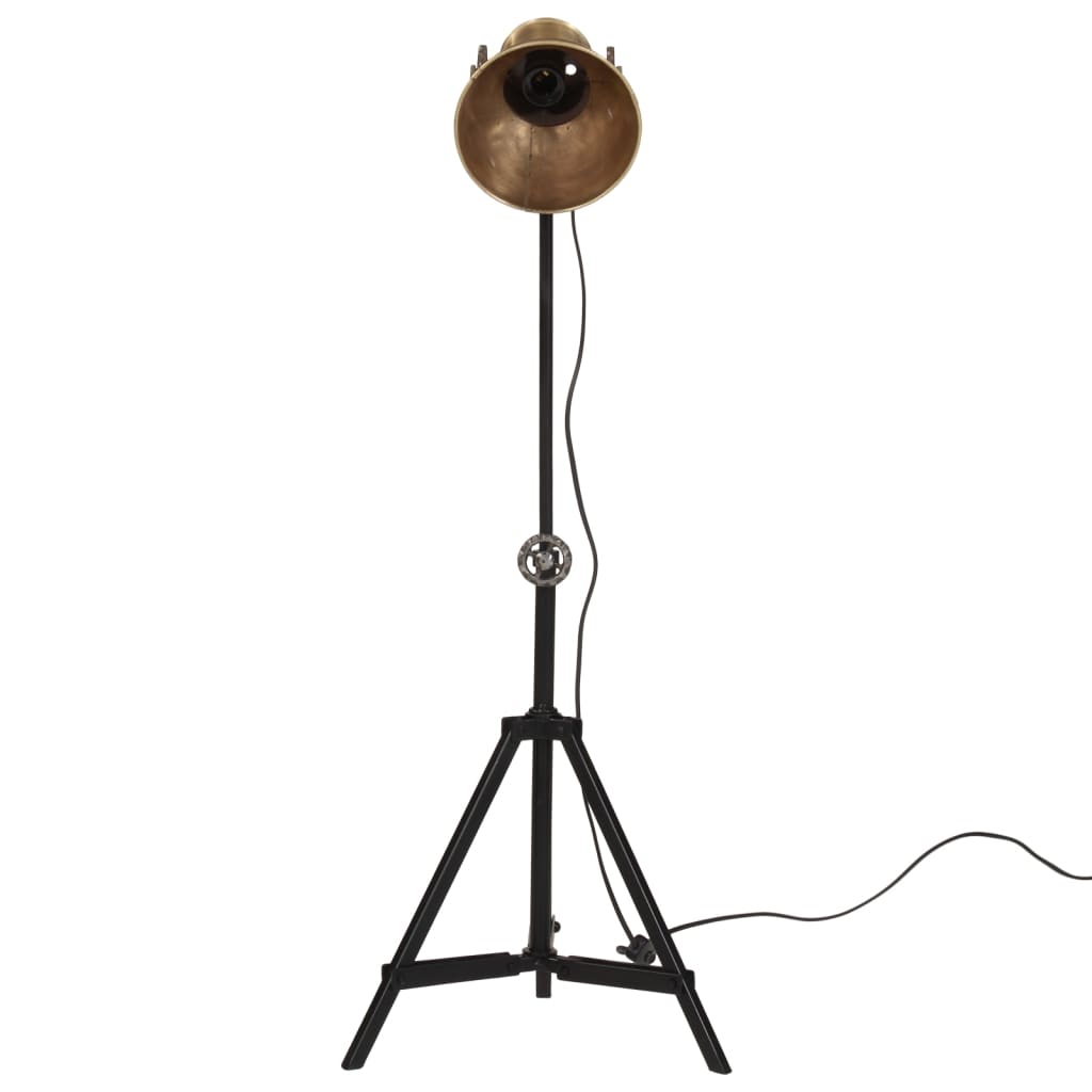 gulvlampe 35x35x65/95 cm 25 W E27 antik messingfarve