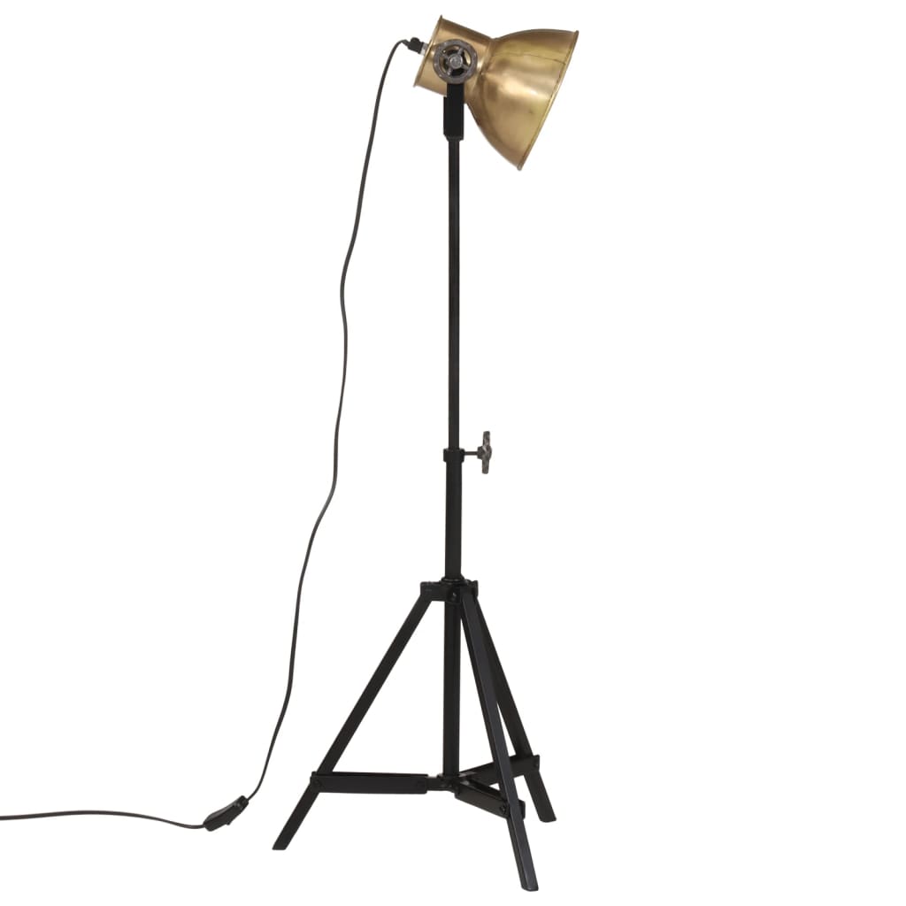 gulvlampe 35x35x65/95 cm 25 W E27 antik messingfarve