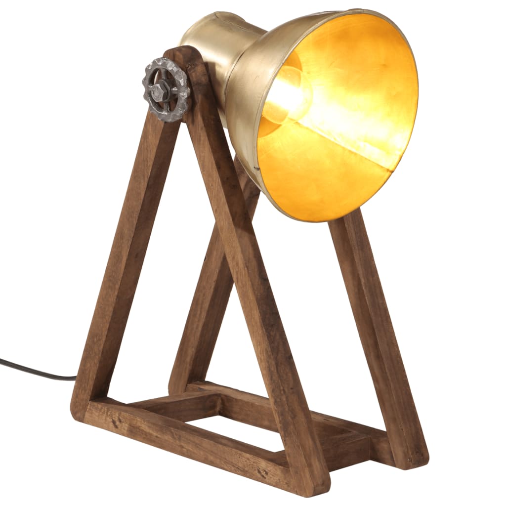 skrivebordslampe 30x17x40 cm 25 W E27 antik messingfarve