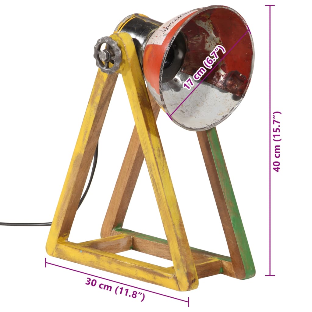 skrivebordslampe 25 W 30x17x40 cm E27 flerfarvet