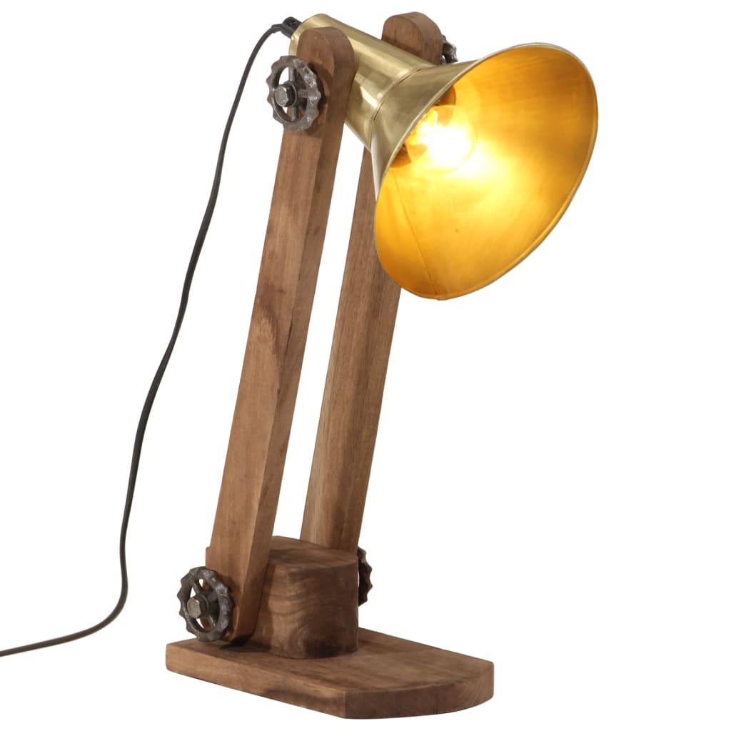 skrivebordslampe 23x13x52 cm 25 W E27 antik messingfarve