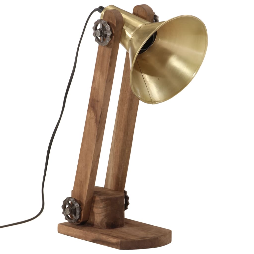skrivebordslampe 23x13x52 cm 25 W E27 antik messingfarve