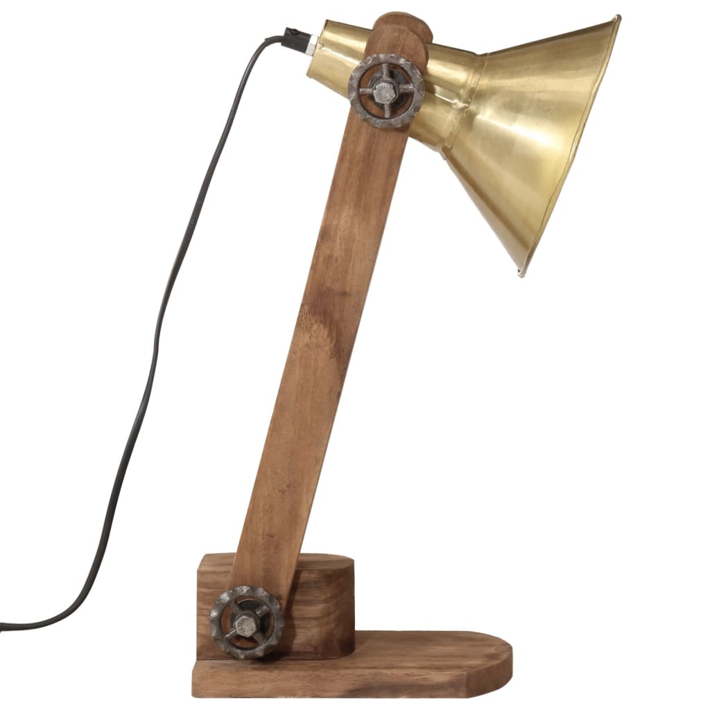 skrivebordslampe 23x13x52 cm 25 W E27 antik messingfarve