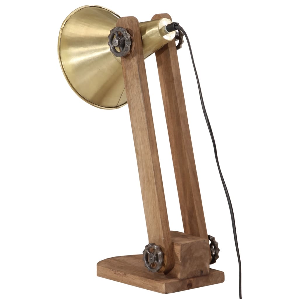 skrivebordslampe 23x13x52 cm 25 W E27 antik messingfarve