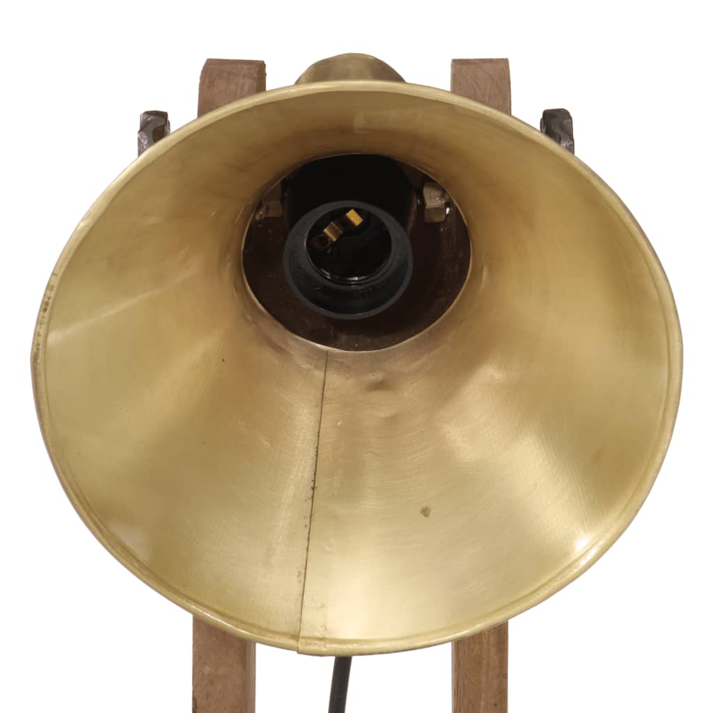 skrivebordslampe 23x13x52 cm 25 W E27 antik messingfarve