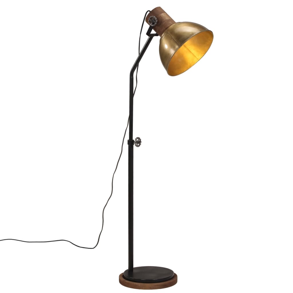 gulvlampe 30x30x100-150 cm 25 W E27 antik messingfarve