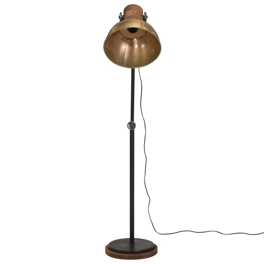 gulvlampe 30x30x100-150 cm 25 W E27 antik messingfarve