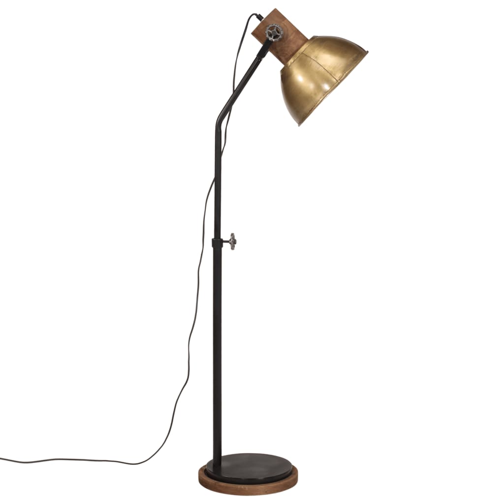 gulvlampe 30x30x100-150 cm 25 W E27 antik messingfarve