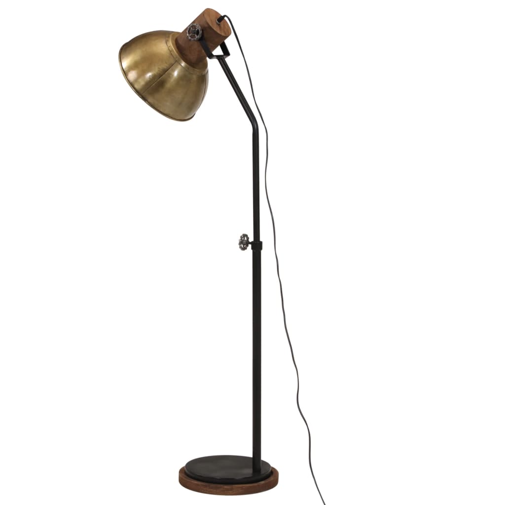 gulvlampe 30x30x100-150 cm 25 W E27 antik messingfarve