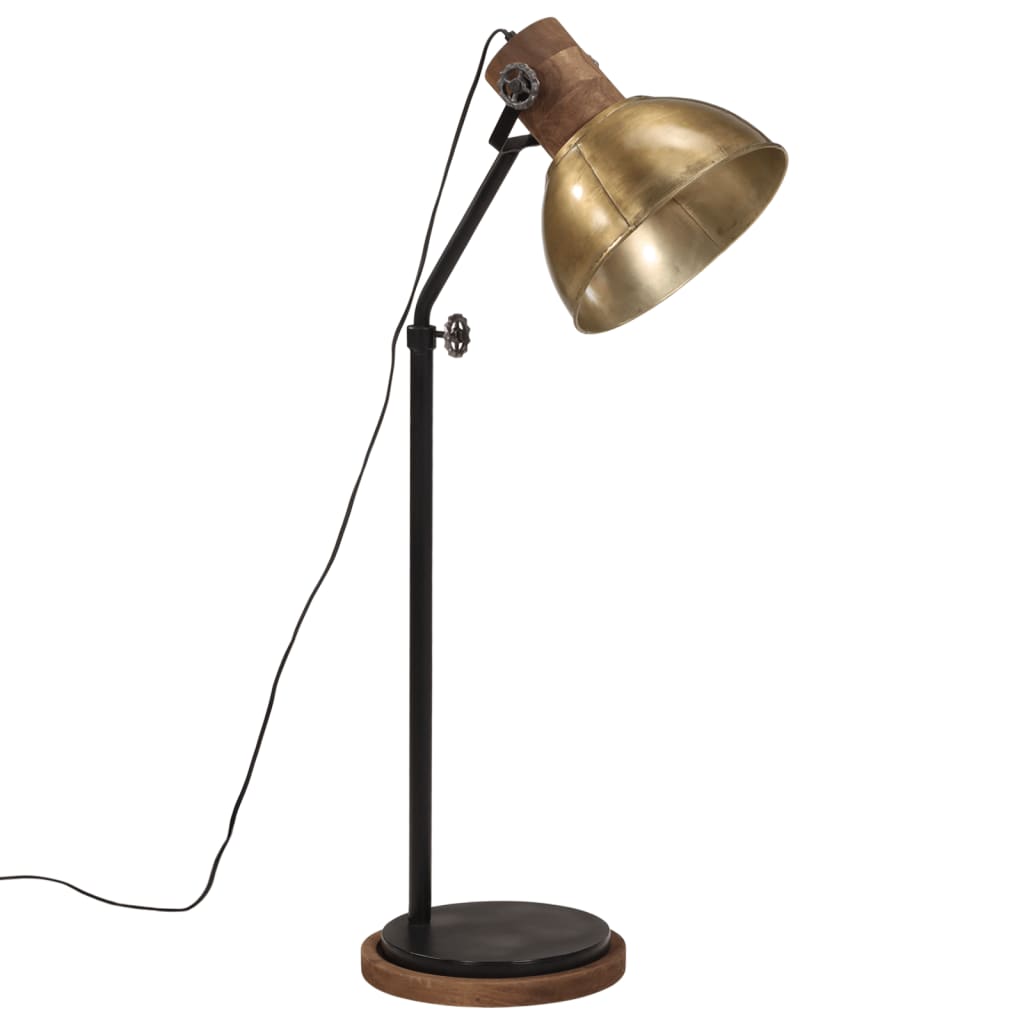 gulvlampe 30x30x100-150 cm 25 W E27 antik messingfarve