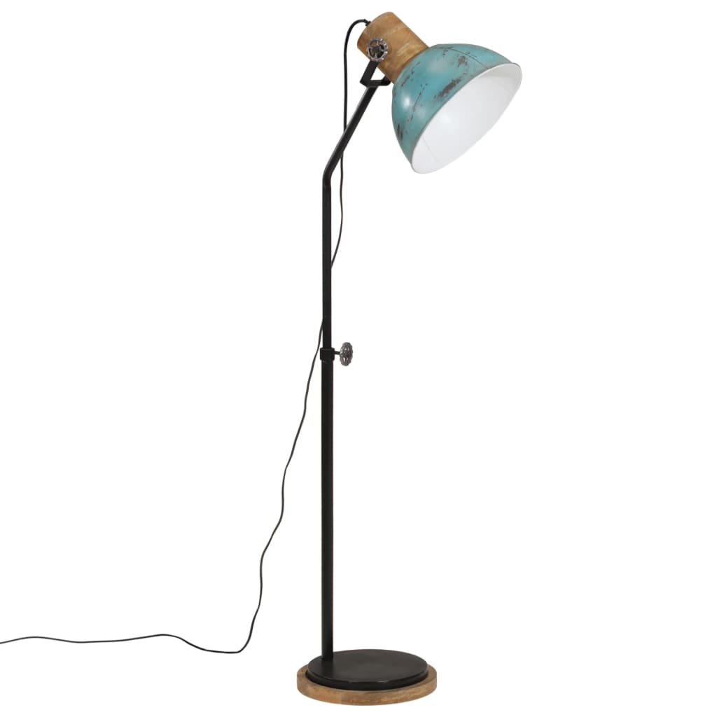 gulvlampe 25 W 30x30x100-150 cm E27 rustik blå