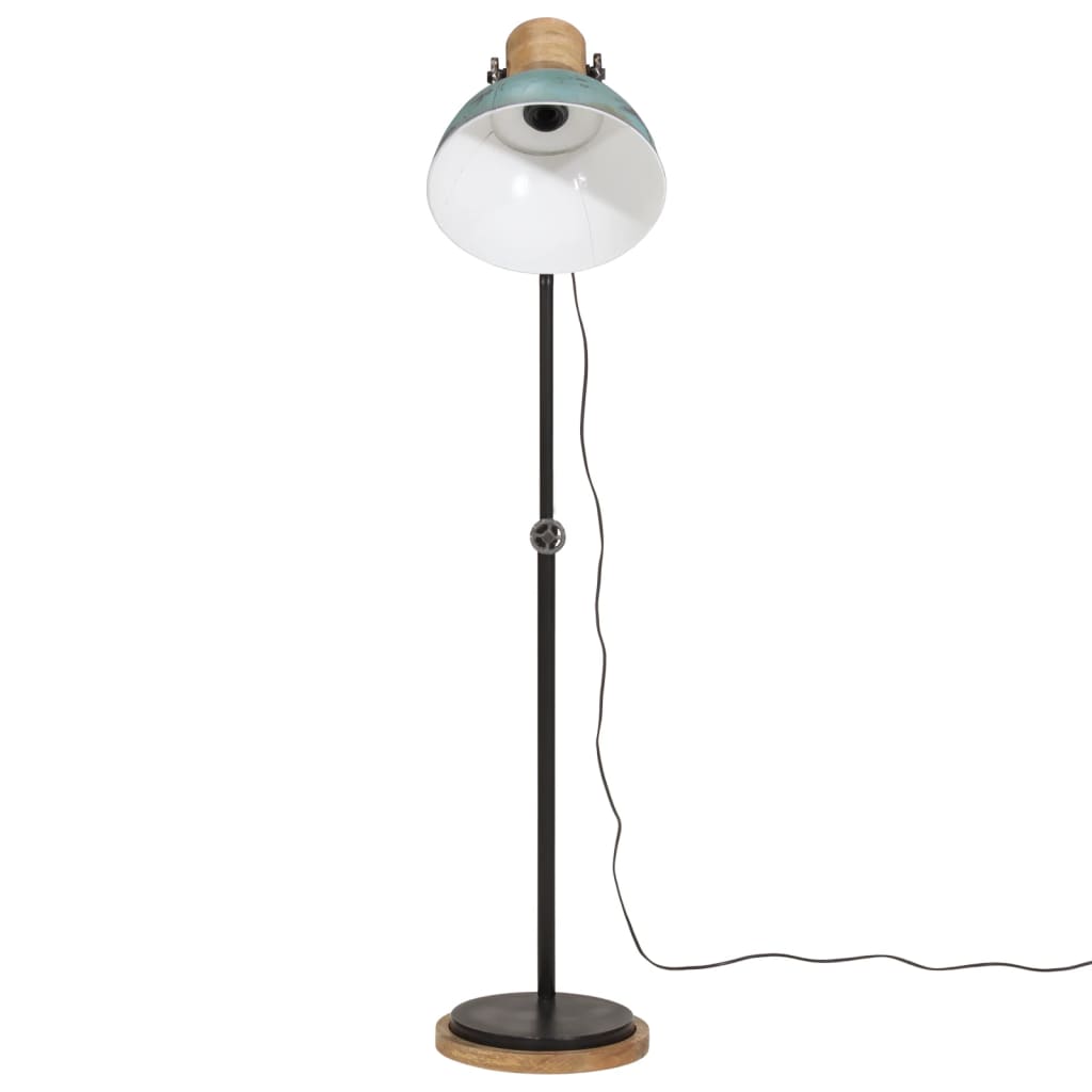 gulvlampe 25 W 30x30x100-150 cm E27 rustik blå