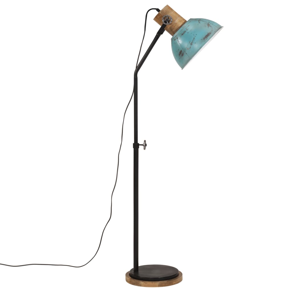 gulvlampe 25 W 30x30x100-150 cm E27 rustik blå