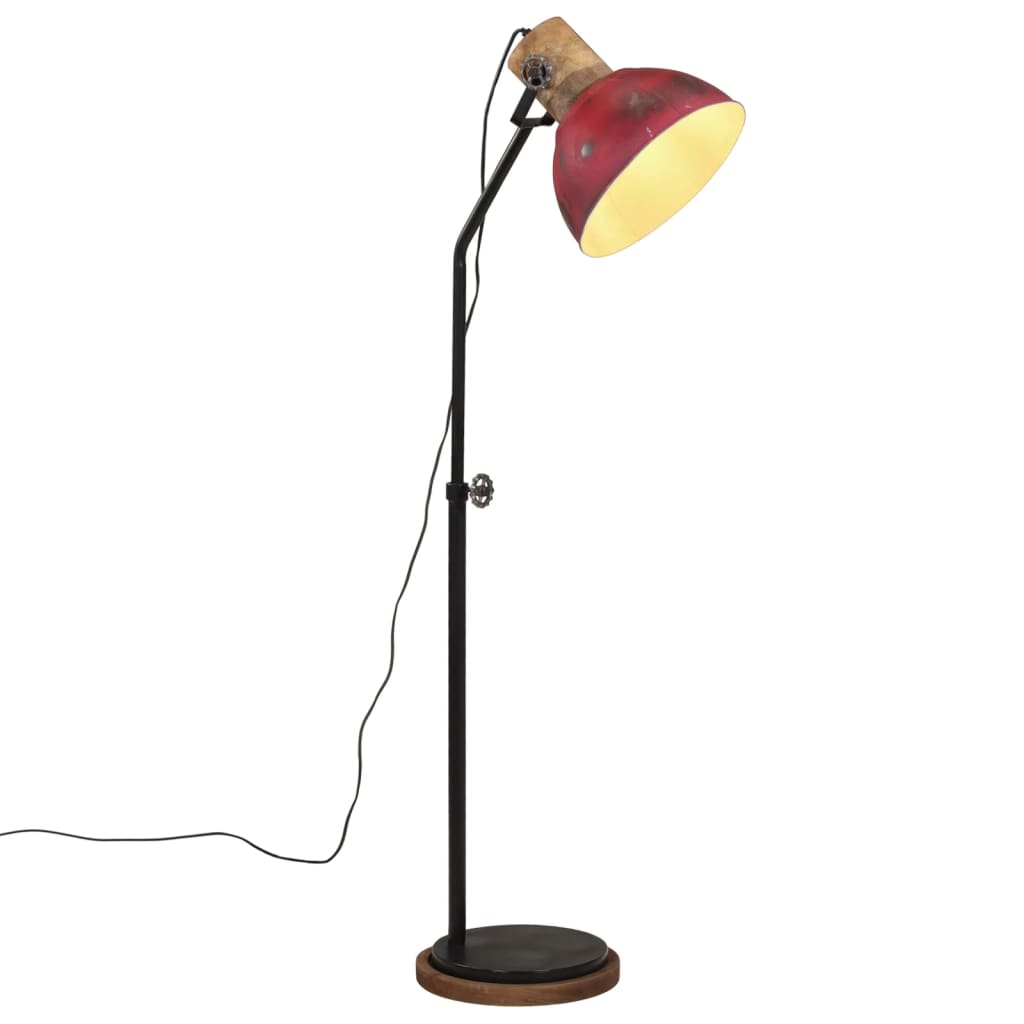 gulvlampe 25 W 30x30x100-150 cm E27 rustik rød