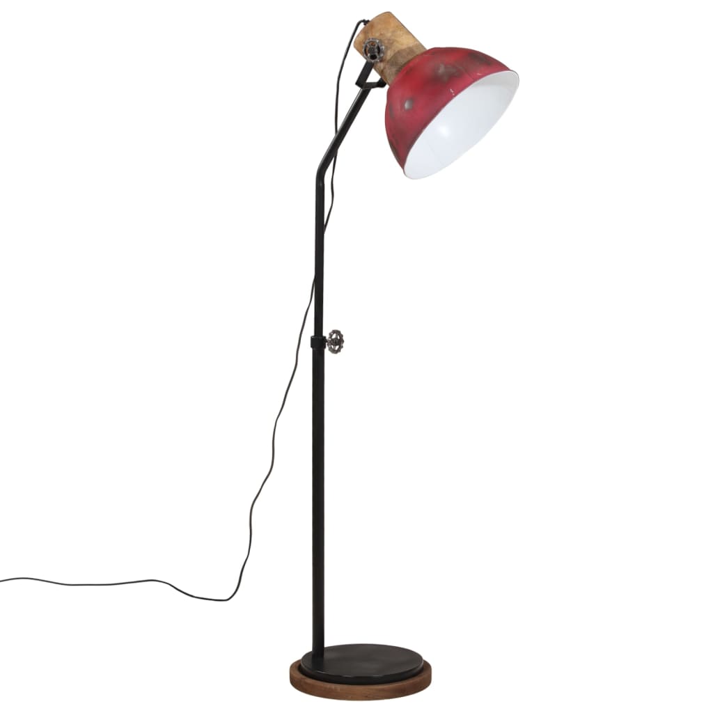 gulvlampe 25 W 30x30x100-150 cm E27 rustik rød