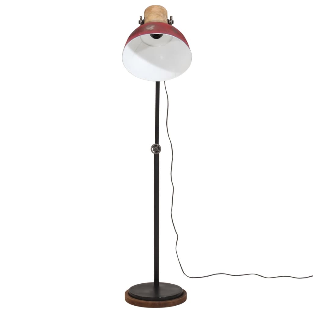 gulvlampe 25 W 30x30x100-150 cm E27 rustik rød
