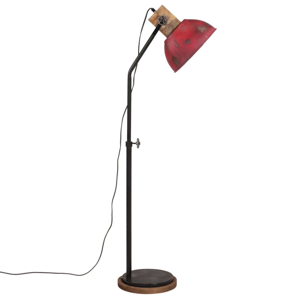 gulvlampe 25 W 30x30x100-150 cm E27 rustik rød