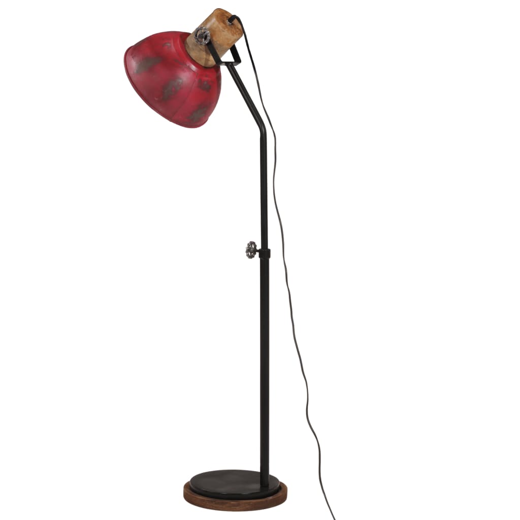 gulvlampe 25 W 30x30x100-150 cm E27 rustik rød