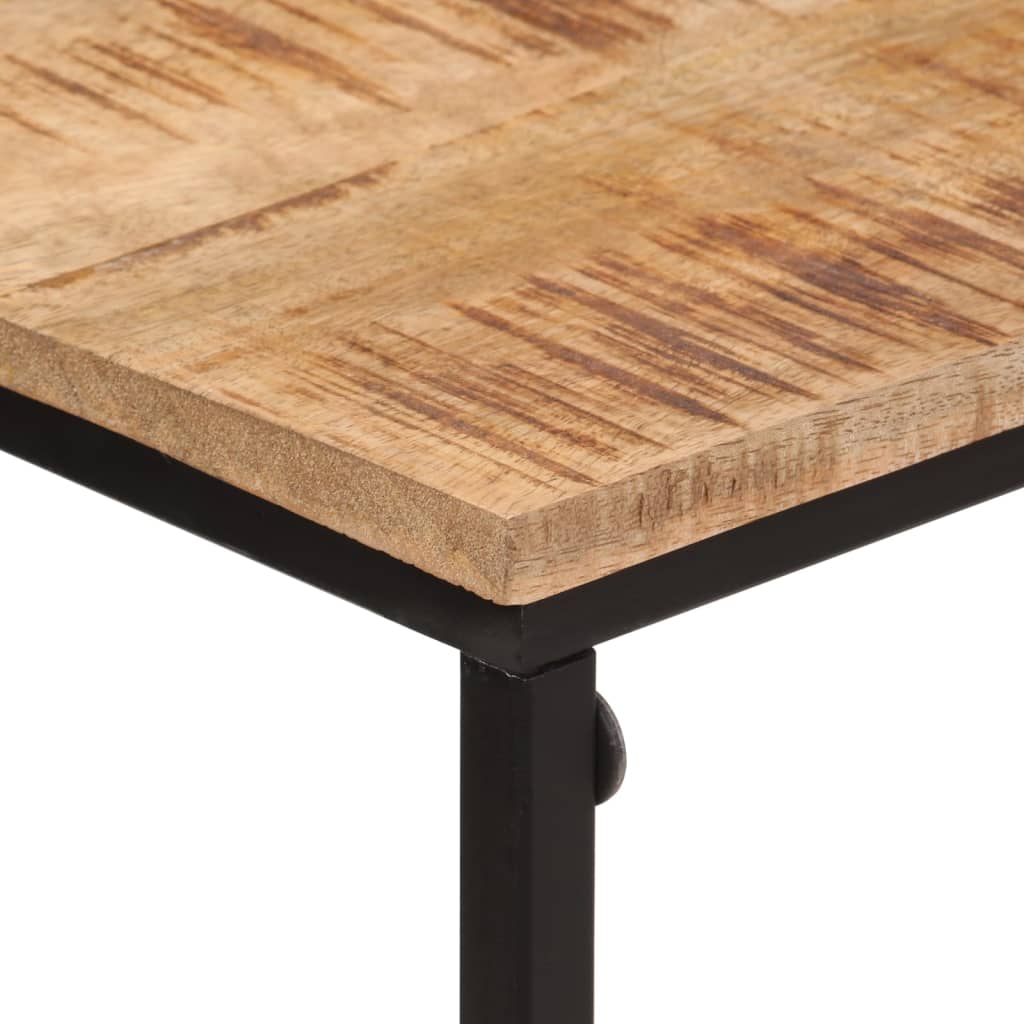 konsolbord 80x30x74 cm massivt mangotræ og jern