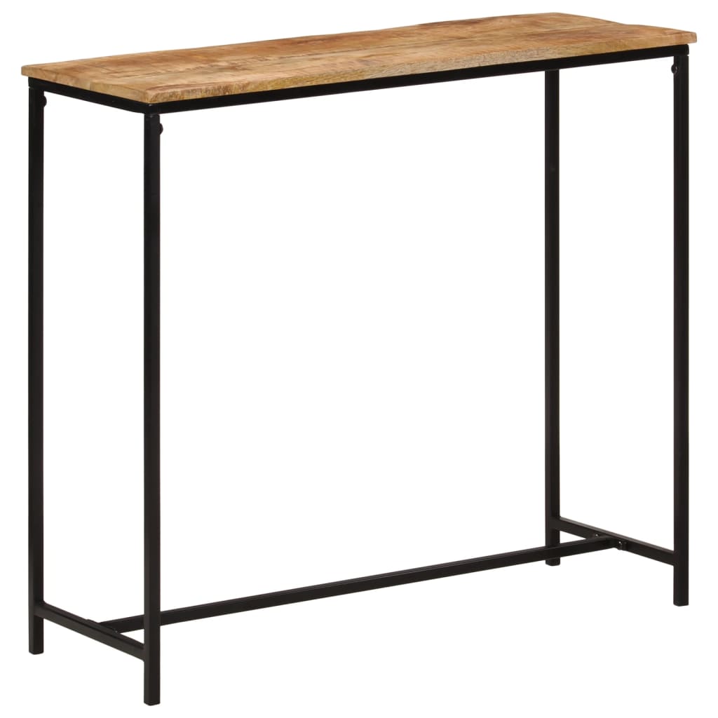 konsolbord 80x30x74 cm massivt mangotræ og jern