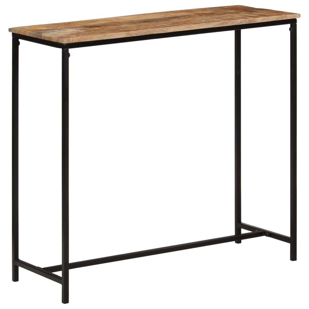konsolbord 80x30x74 cm massivt mangotræ og jern