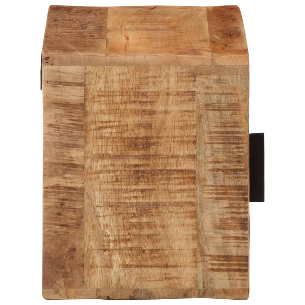 væghængt sengebord 40x30x25 cm massivt mangotræ