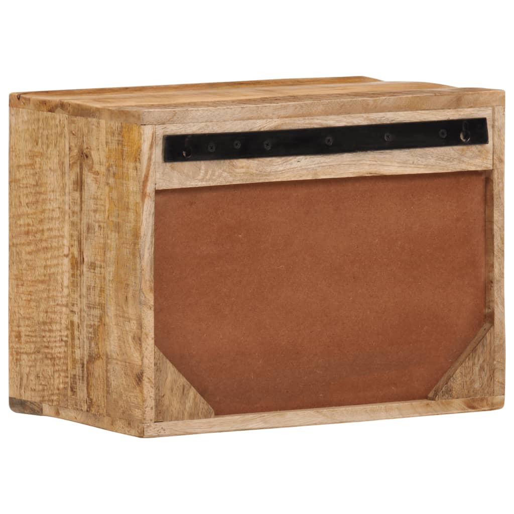 væghængt sengebord 40x30x25 cm massivt mangotræ